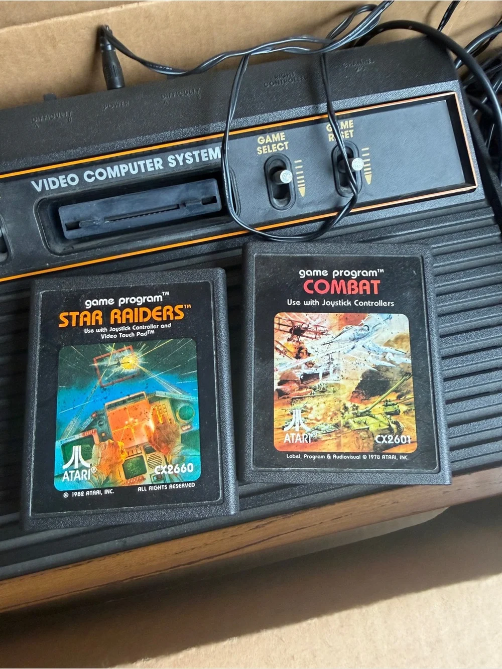Atari Video Computer System Console - Black and Brown Retro Gaming